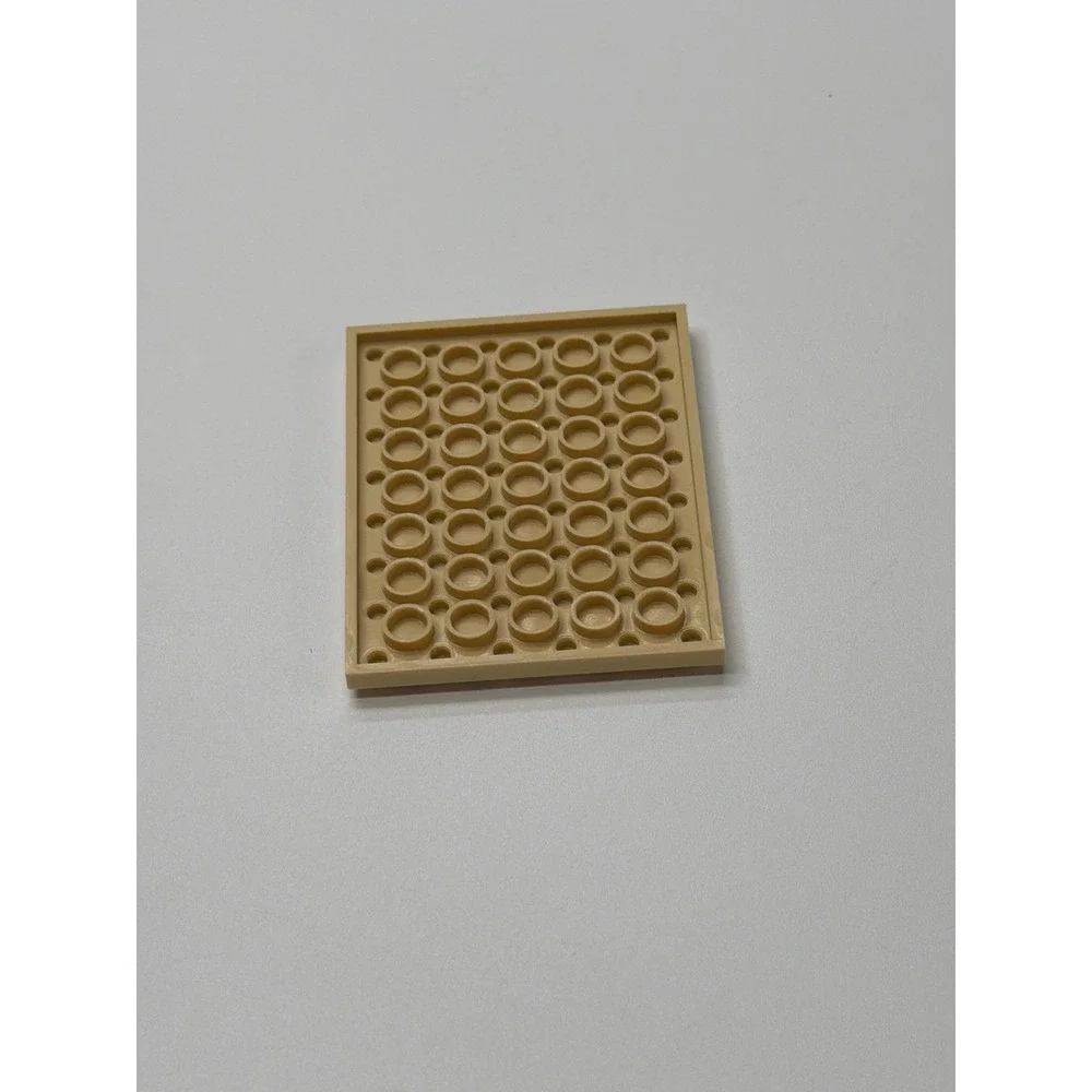 LEGO Plates Lot 3pc‎ Brown 8x8 Round Tan 6x8 Rectangle White 4x9 Wedge 41948
